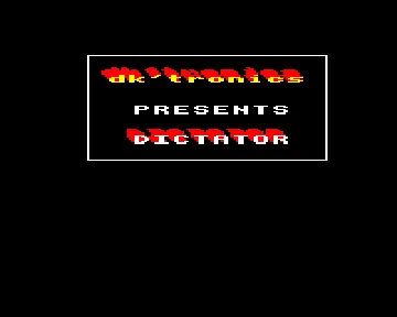 Dictator (1983)(Dktronics)[DICTATO] screen shot title